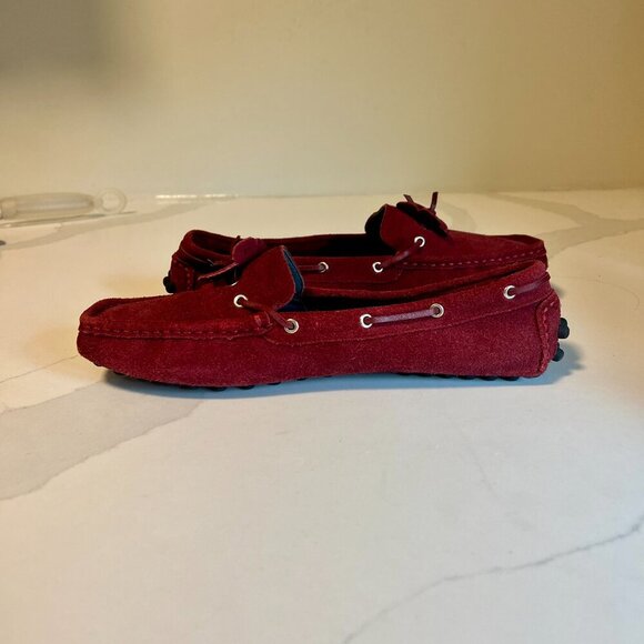 Sam & Libby Red Suede Loafers Size 7.5 - Picture 2 of 13